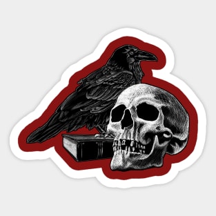 Quoth the Raven - Outlined Sticker